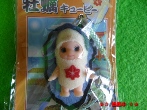 ご當(dāng)?shù)豎P★キューピー人形 ストラップ 広島限定 牡蠣（カキ）