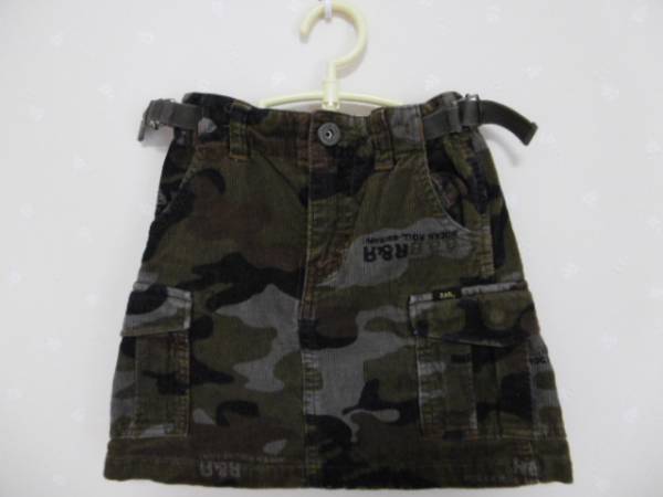 # e.a.B # симпатичный камуфляж вельвет юбка 100cm