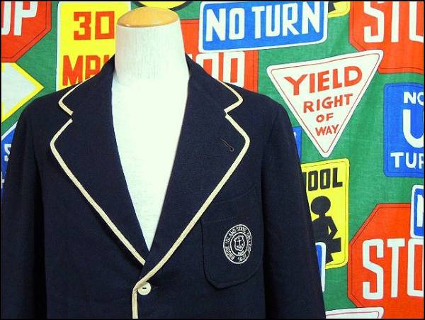 ☆ブラック☆USA制ビンテージウールスクールジャケット黒30's2ND