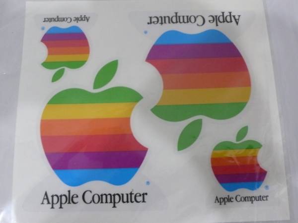871 Apple Logo наклейка супер ценный Rainbow наклейка в это время. .. хранение 