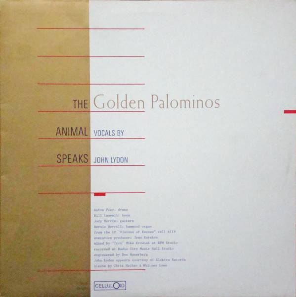 *THE GOLDEN PALOMINOS/THE ANIMAL SPEAKS (US 12) -John Lydon