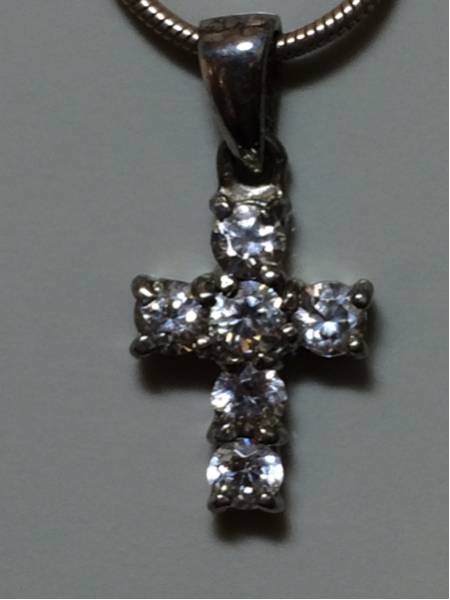 シルバー ネックレス ペンダント 十字架 クロスモチーフSILVER 925 レディースアクセサリー 女性用 服飾品 装飾品 中古品A