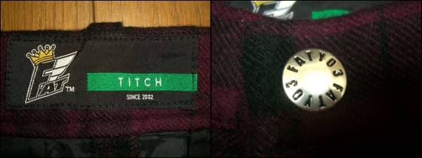 #古著屋大和 ブランド古著 セール中 1円 1円スタート 里原 FAT チェック柄 クロップドパンツ ハーフパンツ 短パン M パープル 定価14700円