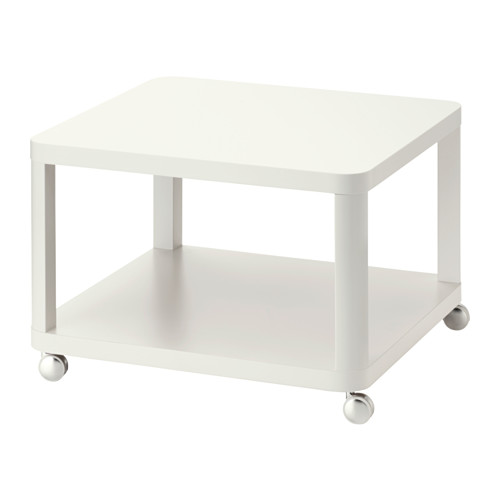 【メーカー直売】 IKEA サイドテーブル キャスター付 TINGBY 64x64cm ホワイト 送料750円！ サイドテーブル