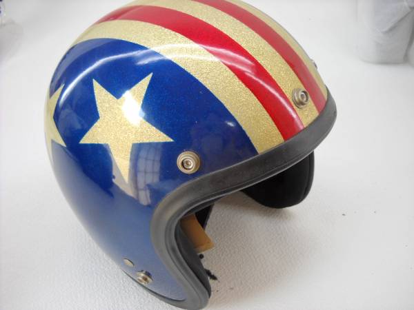 1966年　USA　SHOEI　ショウエイ　デッドストック　メタルフレーク　スターズ＆ストライプ　星条旗　ジェットヘルメット_画像1