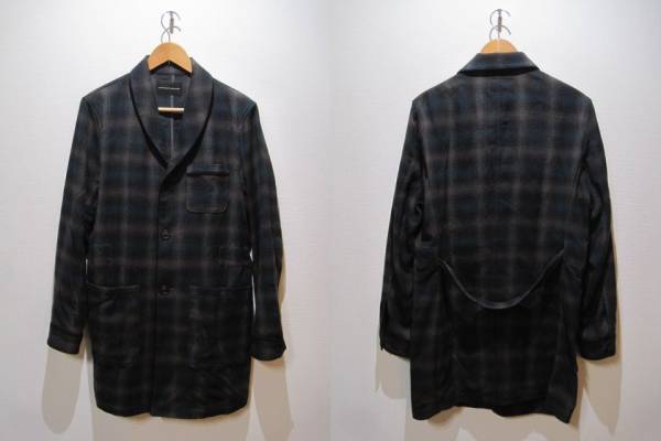 ★ ラウンジリザード LOUNGE LIZARD チェックコート size3 美品_画像1