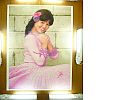 1970 годы Showa 50 годы в это время моно большой размер постер Ishino Mako розовый юбка 