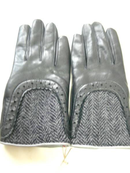 PAUL&JOE ( paul (pole) & Joe ). gloves reverse side nappy dark blue part tsi-do