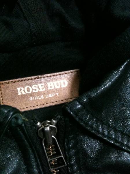  beautiful goods ROSE BUD Layered Wji plum leather jacket black 