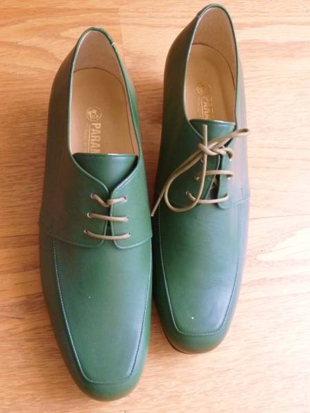 パラマウント革靴24.0★グリーン系緑　約三万円以上_画像1