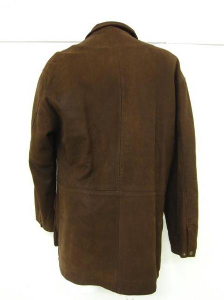 送料無料価格 コーチCOACHレザー ジャケット 茶色系ブラウン男性メンズS コート革 レザージャケット