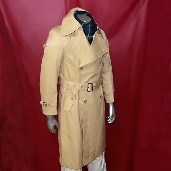 送料無料★紳士的★日本製 ベルト付き ロングコート ジャケット キャメル色 サイズM～L メンズ_画像2