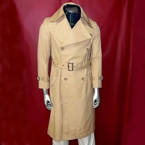 送料無料★紳士的★日本製 ベルト付き ロングコート ジャケット キャメル色 サイズM～L メンズ_画像1