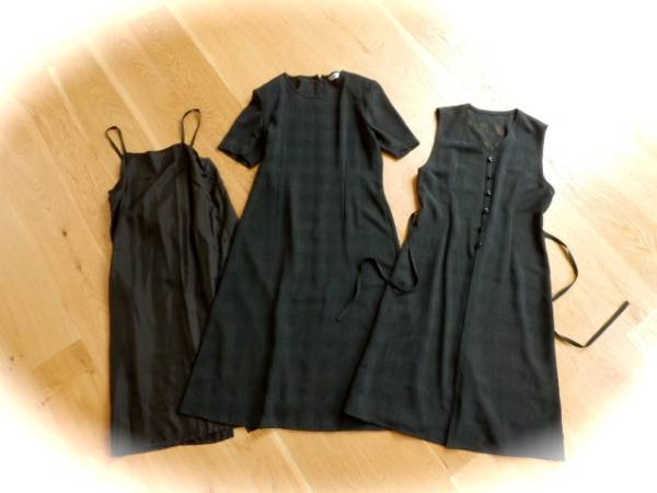 DUET 日本製　上品で素敵なブラック半袖ワンピース_画像3