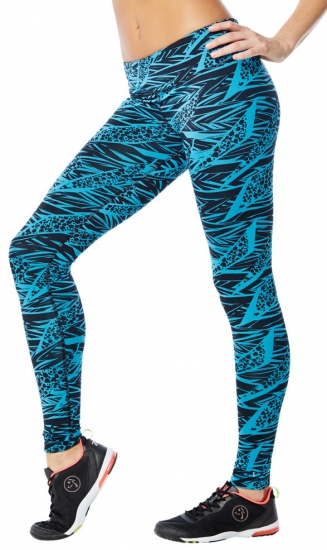 Zumba Wear/Yoga/Fitness Aero Dance Leggings Blue M
