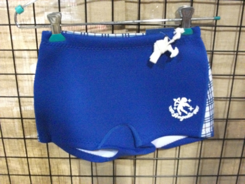 BE WET ビーウェット 【HOT PANTS】 青/CHECK WMN-L 1.5mm 國(guó)産 新品 レディース ウェットパンツ