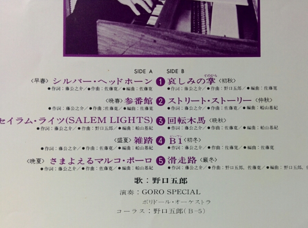 野口五郎 / 飛翔 移りゆく季節(jié)の中で LP 和モノ XXXL