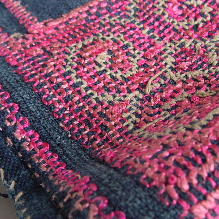 手蕓材料に★タイ?アカ族の長(zhǎng)い刺繍布 480cm タペストリー
