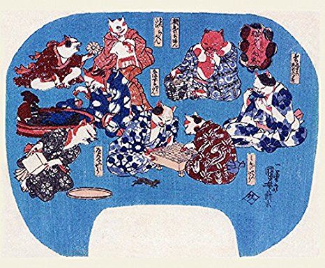 歌川國(guó)芳の団扇絵『 貓身八毛意 』のマウスパッド（フォトパッド）