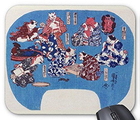 歌川國(guó)芳の団扇絵『 貓身八毛意 』のマウスパッド（フォトパッド）