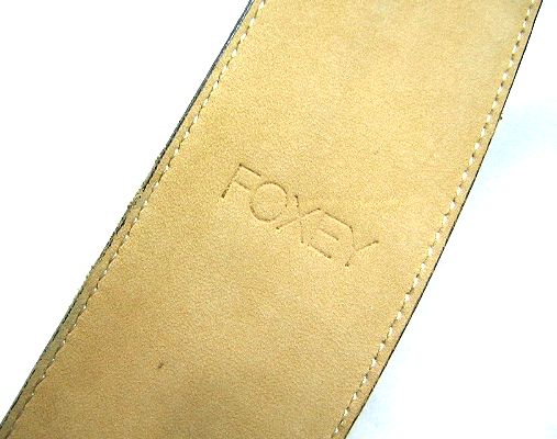 FOXEY フォクシー クロコ型押しレザーベルト