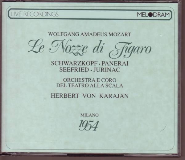 モーツァルト フィガロの結婚 3CD カラヤン シュヴァルツコップ_画像1