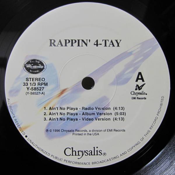 RAPPIN' 4-TAY / AIN'T NO PLAYA LIKE..._画像2