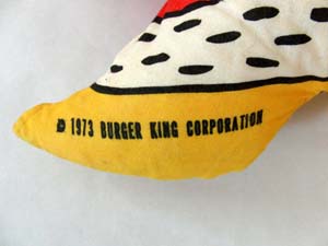 BUGER KING( Burger King ) cushion doll (A) pillow doll 