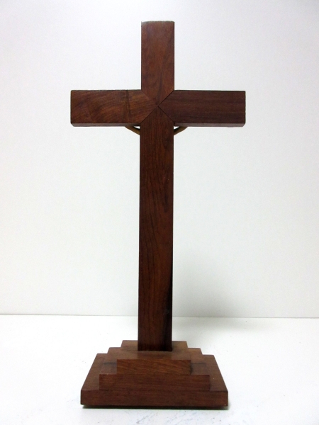 INRI .十字架 イエス・キリスト像 アンティーク ３３ｃｍ_画像3