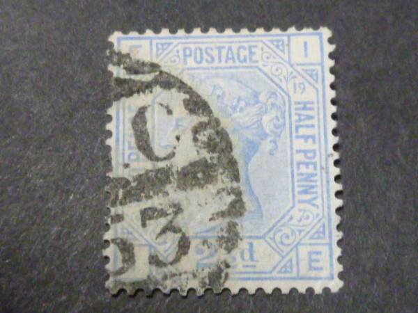 N94 England stamp 1875 year SC#68 2 1/2p PL19. SC appraisal $42