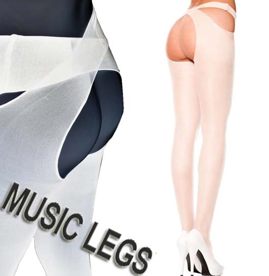 A181) new sense!!MUSICLEGS stockings white Dance Dan sa-B series tights 