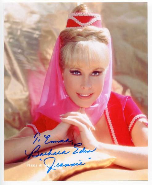 1965年 かわいい魔女ジニー バーバラ・イーデン 直筆 サイン フォト_1965年 かわいい魔女ジニー