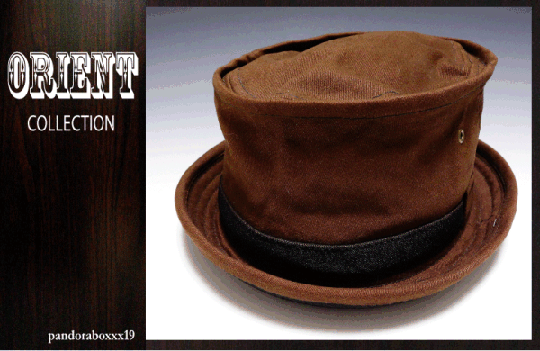 Orient Orient * pork pie hat [ tea /XL] new goods large size 