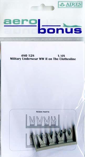 1/48 エアロボーナス WWII 軍用下着の洗濯物（物干し） 480128