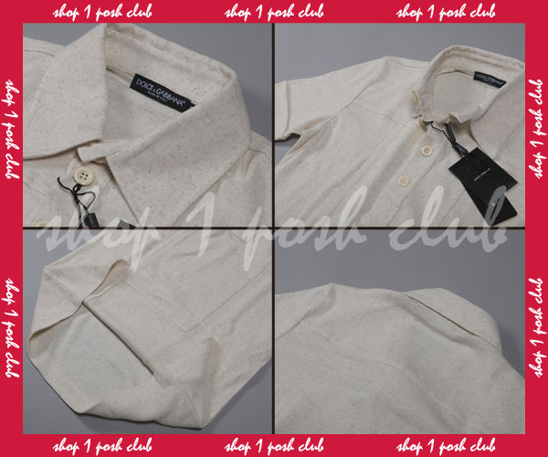  Dolce&Gabbana [G8D23T] хлопок * короткий рукав * рубашка-поло * крем A*50