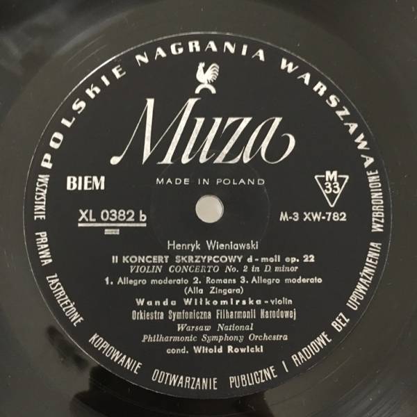 MUZA ヴィエニャフスキ Vn協(xié)1＆2番 クリサ＆ウィルコミルスカ / Wieniawski, Violin Concertos Krysa(Vn) Wilkomirska(Vn)