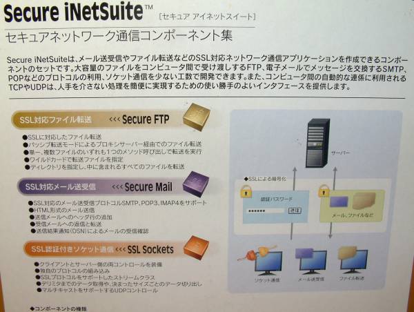 【1214】 Secure iNetSuite セキュア アイネットスイート SSL メール FTP ソケット通信 開発 ネットワーク アプリケーション 4949240128104_画像2