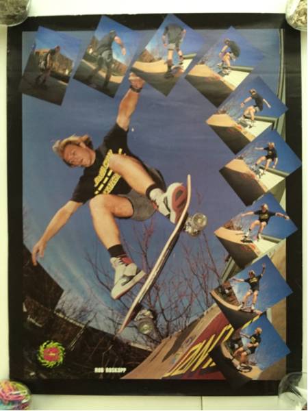激レア！80s santa cruz サンタクルーズ ロブロスコップ オールド ビンテージ スケートボード ポスター OLD vintage SK8 skateboard poster