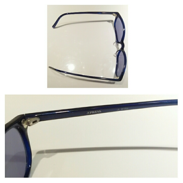J.PRESS plastic frame sunglasses oval type blue somewhat with translation 