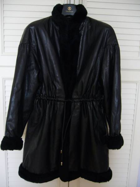 高島屋購入!!!!!Lサイズ。上質皮革、キルティング-暖かコート。超美品です。_画像1