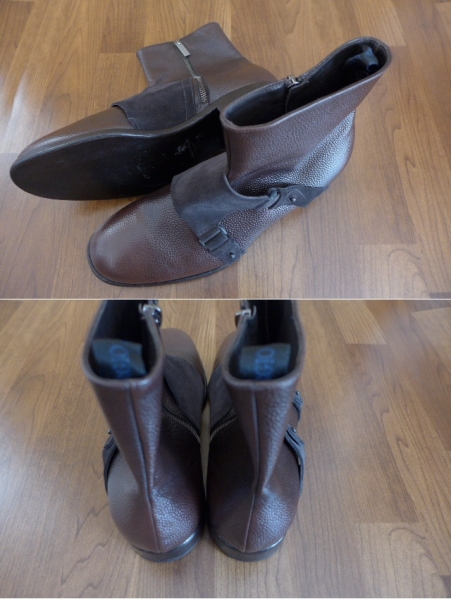  new goods prompt decision hard-to-find joru geo * Armani suede & leather Zip up finest quality boots size 9(27~27.5cm corresponding ) want .. dressing up!