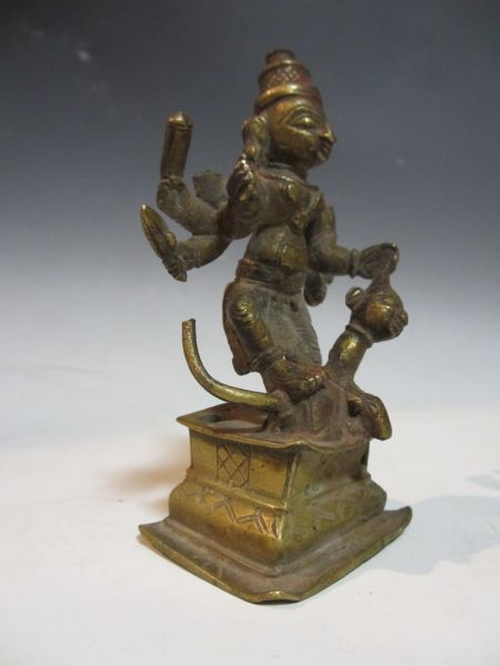 インド ドゥルガの仏像 オリッサの珍しい民族の手作り品 18世紀_画像2