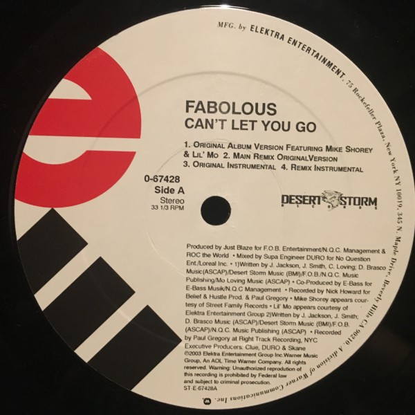Fabolous / Can't Let You Go , Damn_画像1