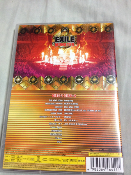 EXILE DVD THE MONSTER LIVE TOUR 2009 コンサート 美品_画像2