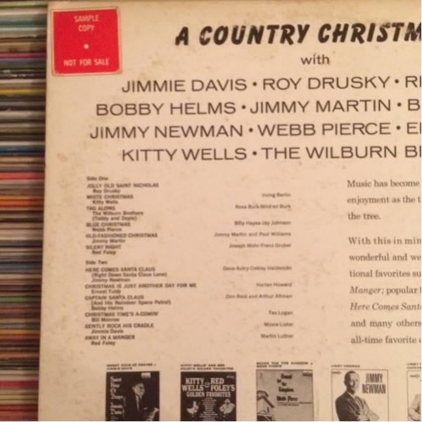 US盤 A COUNTRY CHRISTMAS LP WEBB PIERCE クリスマス_画像2