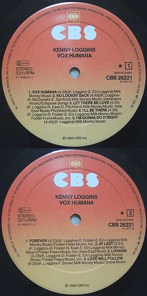 LP ケニー・ロギンス Kenny Loggins Vox Humana Holland盤_画像3