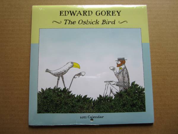 新品/Edward Gorey カレンダー The Osbick Bird 2011 エドワード・ゴーリー　未開封品_サイズ18センチ×18センチ