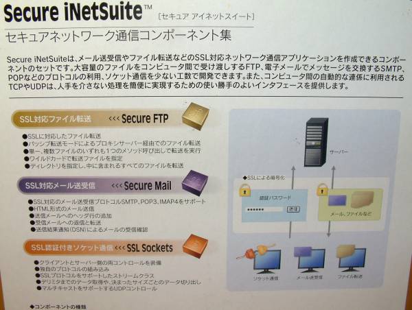 【1214】 Secure iNetSuite セキュア アイネットスイート SSL メール FTP ソケット通信 開発 ネットワーク アプリケーション 4949240128104