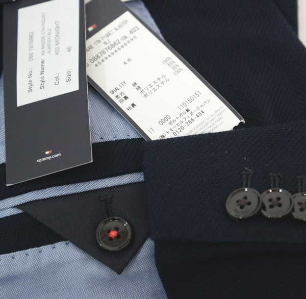 ●TOMMY HILFIGERトミーヒルフィガー紺ブレザー(46(M))新品