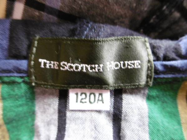 ё THE SCOTCH HOUSE ё チェック柄コットンパーカ ■120A■